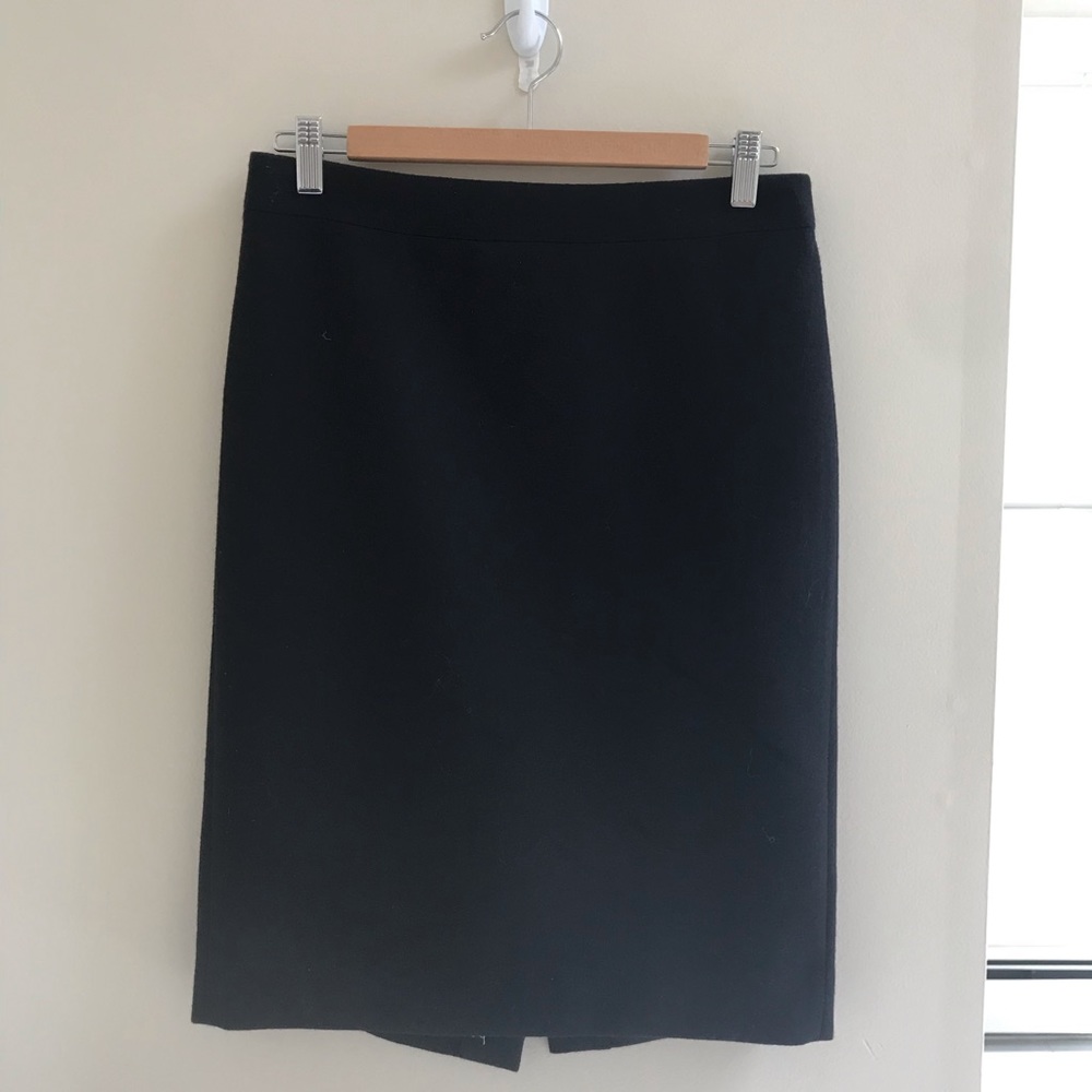 J. Crew Black Wool Skirt